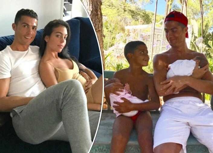 Ronaldo twins and his girlfriend