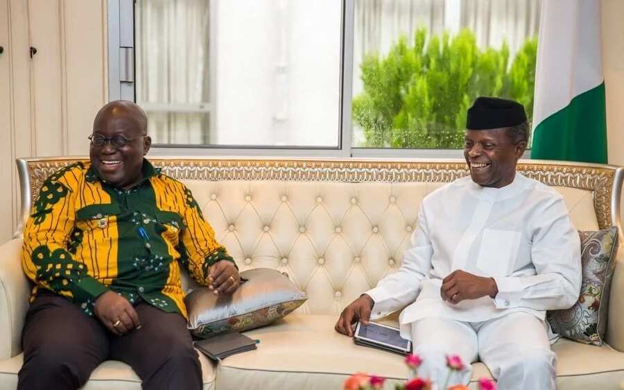 Osinbajo receives Ghana’s President Nana Akufo-Addo in Abuja