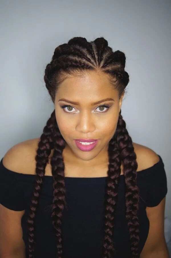 Cornrow styles for round faces
