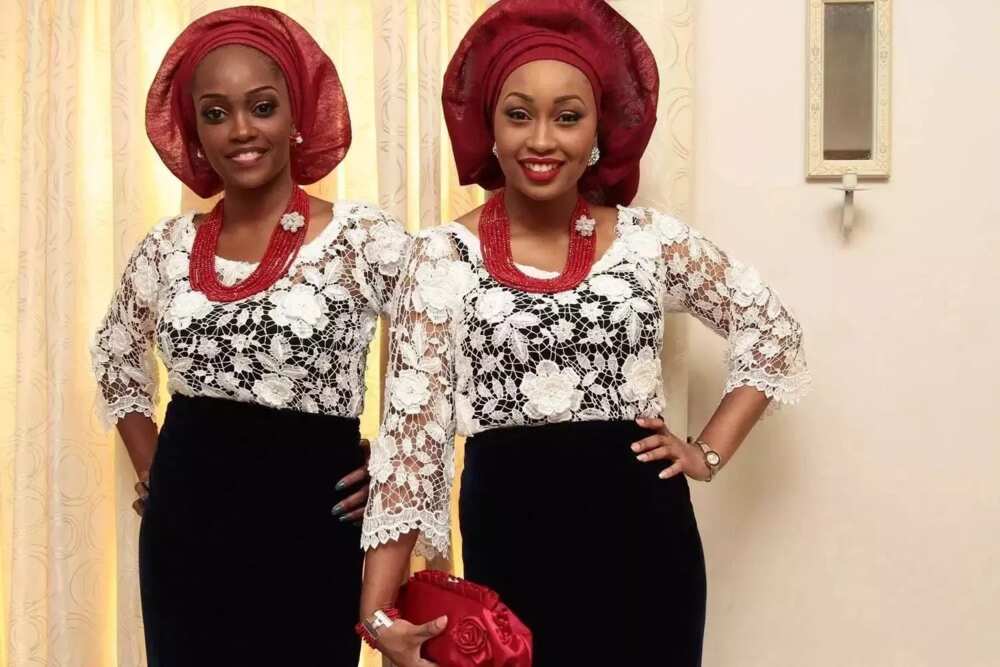 Nigerian traditional lace blouse style