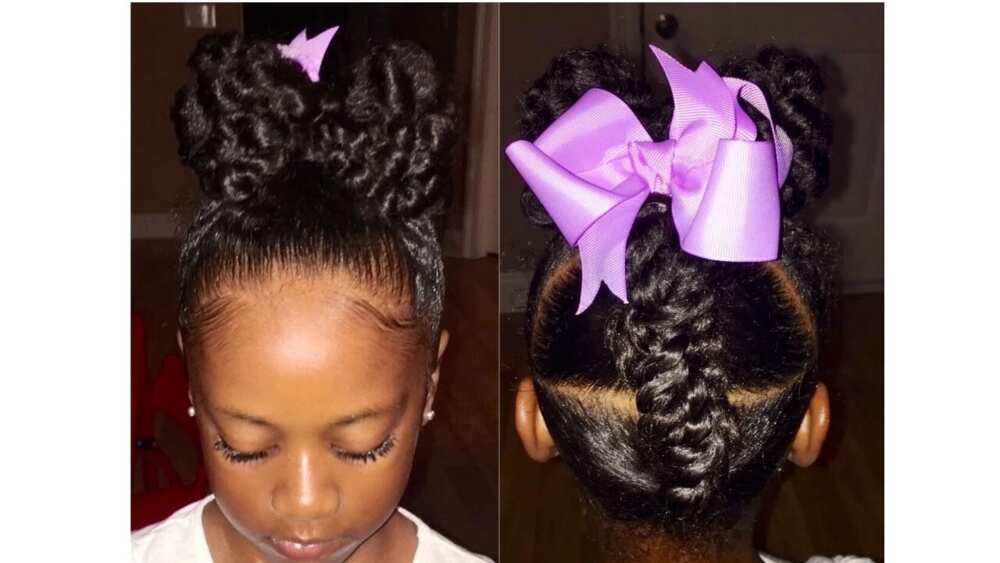 Bow ponytail updo