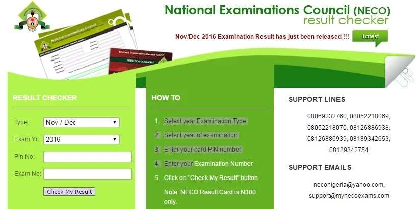 How to check your 2016 NECO result