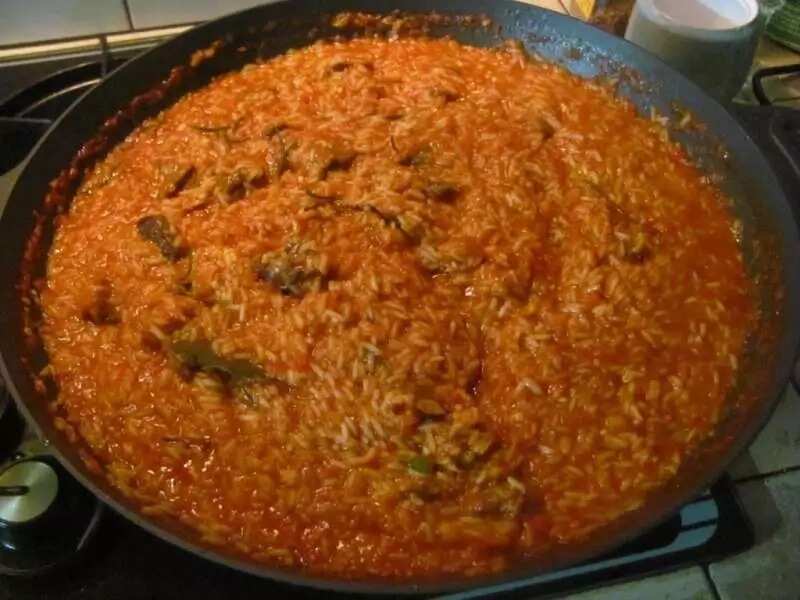 Jollof rice recipe with carrot and green beans