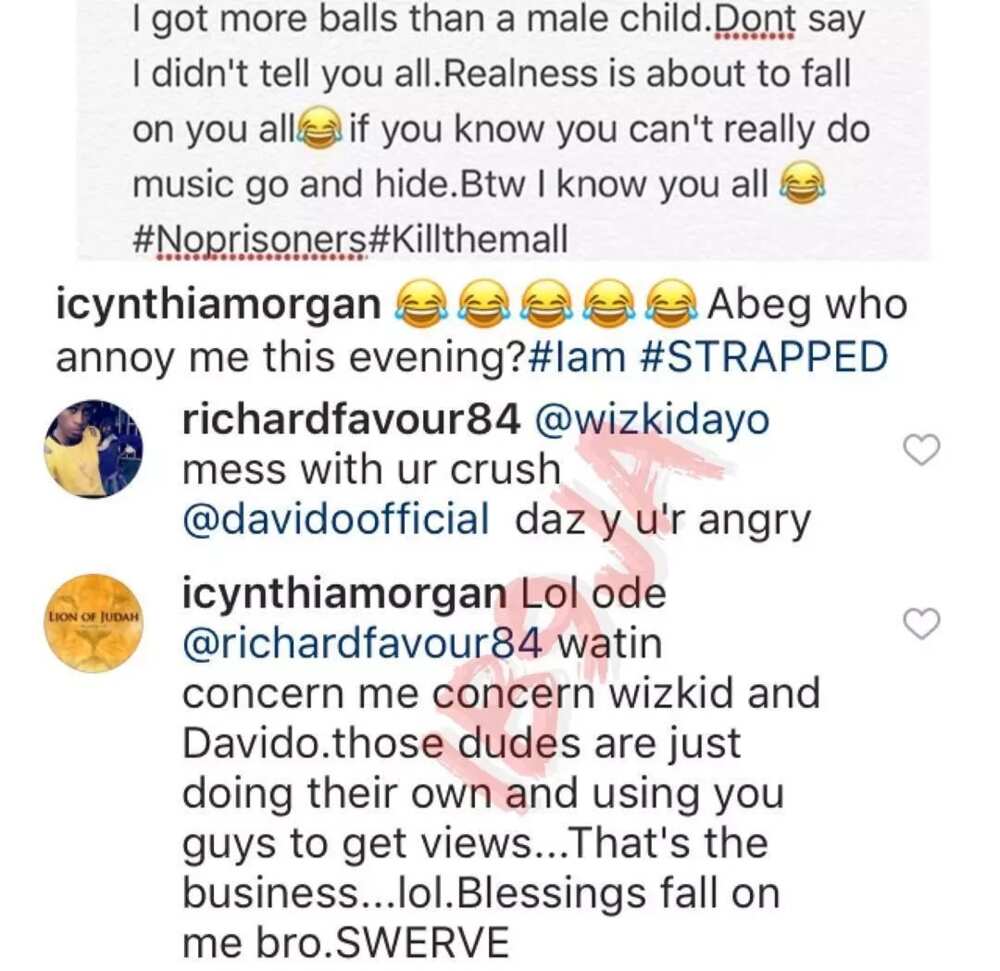 Wizkid and Davido are just using you guys for views - Cynthia Morgan