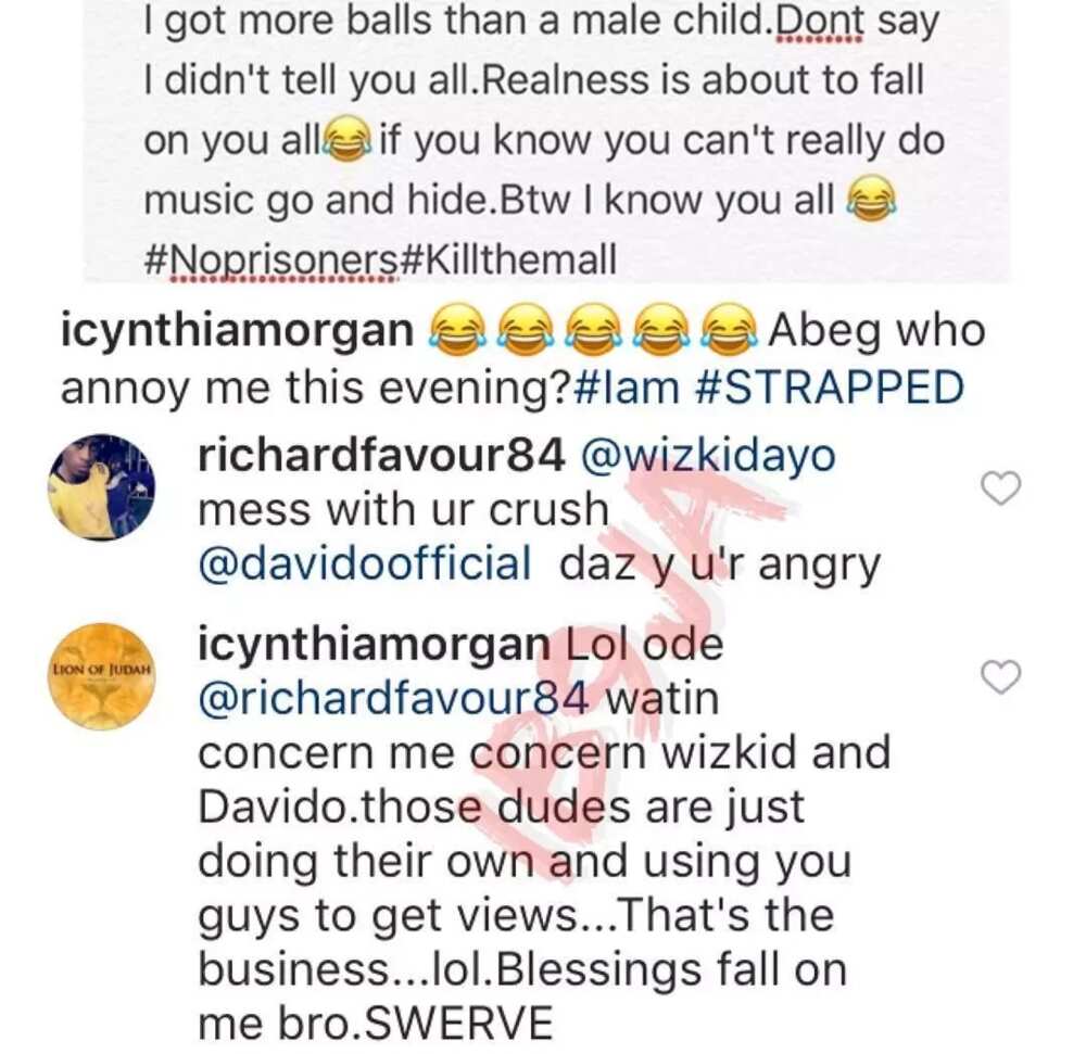 Wizkid and Davido are just using you guys for views - Cynthia Morgan Wizkid and Davido are just using you guys for views - Cynthia Morgan