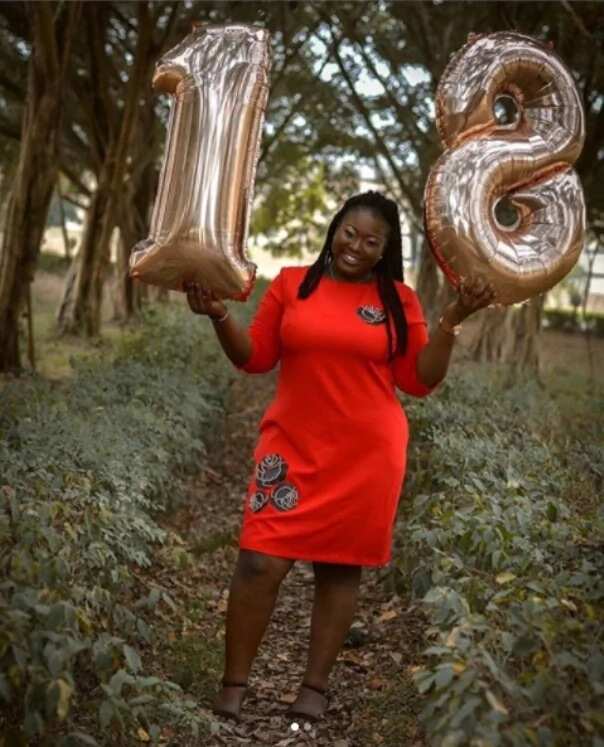 Nigerians amazed at lady who celebrated her 18 years birthday