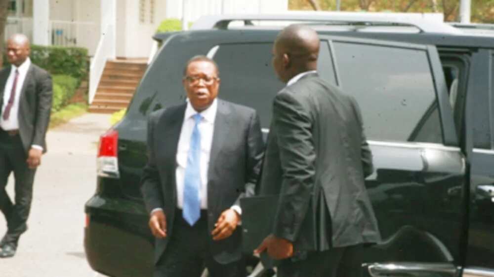 Suspended NIA boss Ayodele Oke weeps as he is barred from Aso Rock (photos)