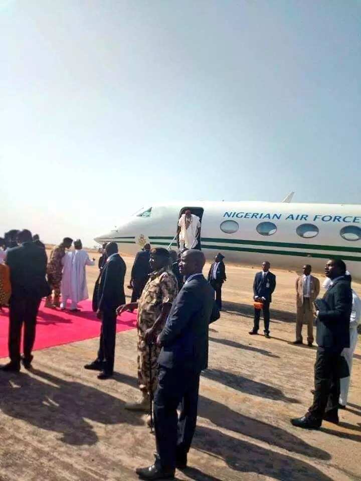 Breaking: President Buhari arrives Taraba (photos)