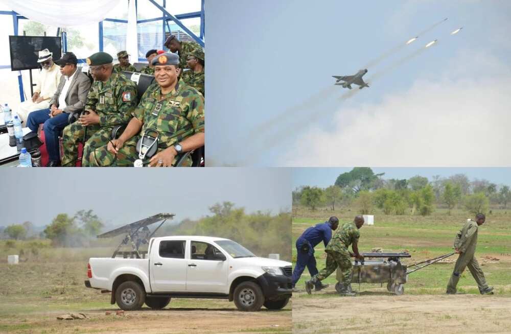 Nigerian Air Force test fires locally produced rockets