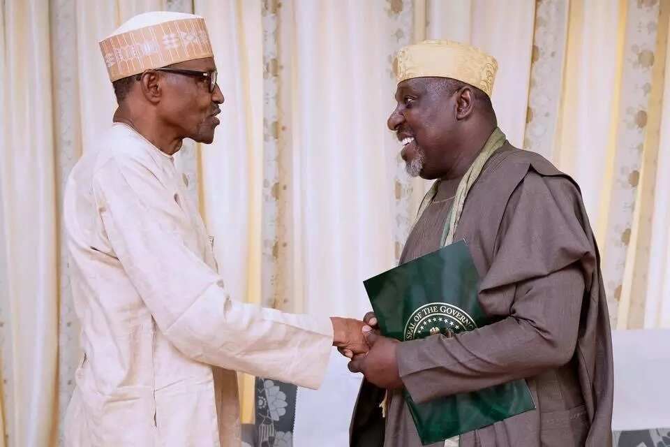 President Buhari receives Governor Okorochas, others in Daura (Photos)