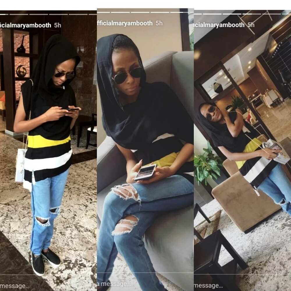 Dandalin Kannywood: Maryam Booth ta sha kwalliya da ketaccen wando (Hotuna) Dandalin Kannywood: Maryam Booth ta sha kwalliya da ketaccen wando (Hotuna)
