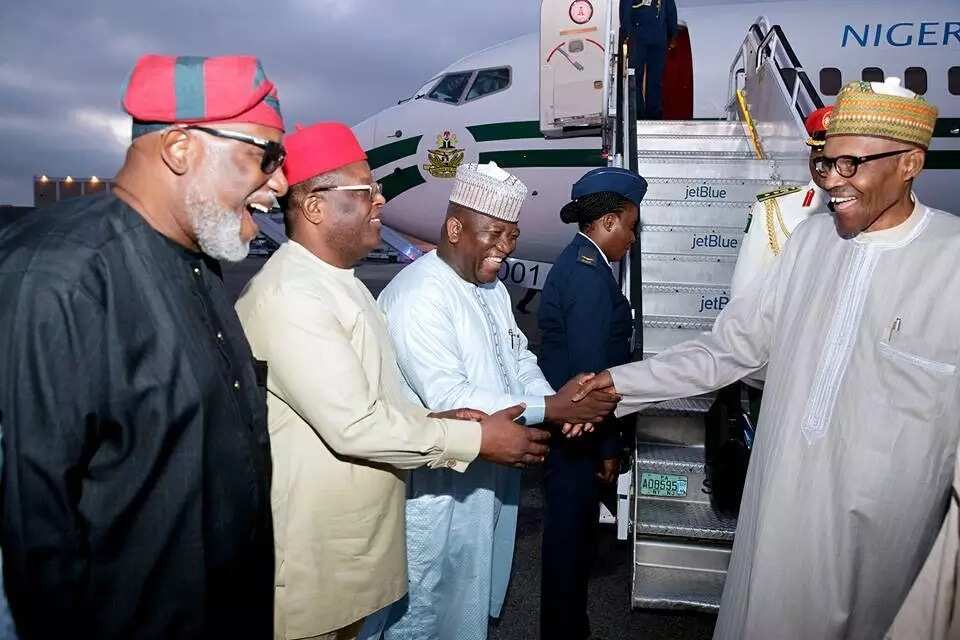 BREAKING: President Buhari arrives US for UNGA (photos) BREAKING: President Buhari arrives US for UNGA (photos)
