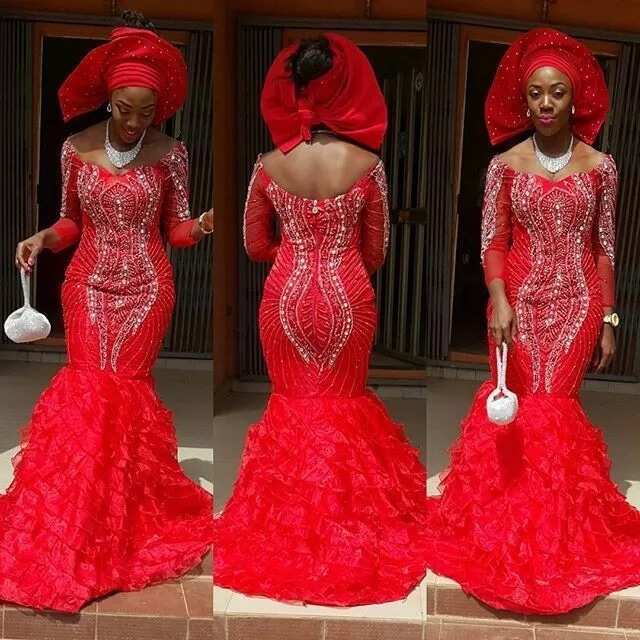 African Fashion Style, Super Exotic White Asoebi Styles