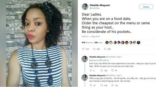 Nigerian lady schools women who go on date with men, teaches them 'manners' (photos)