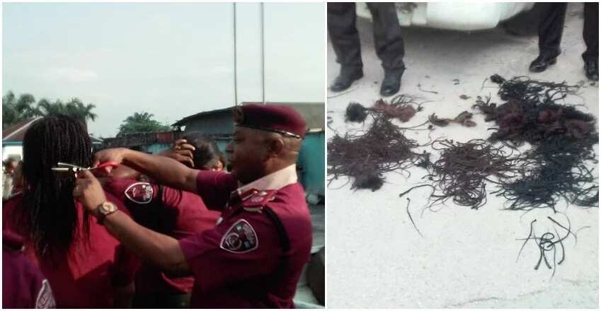 Outrage after FRSC commander chops off female officers' hair