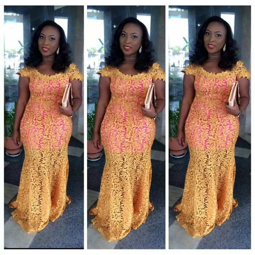 Aso Ebi gown with cord lace and underdress Aso Ebi gown with cord lace and underdress