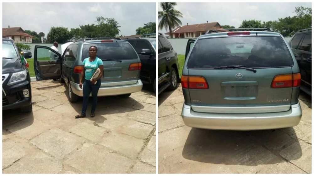 Gov Ikpeazu gifts pregnant commercial bus driver brand new car in Abia state (photos)
