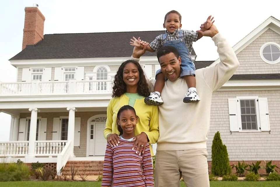 Black family and their home