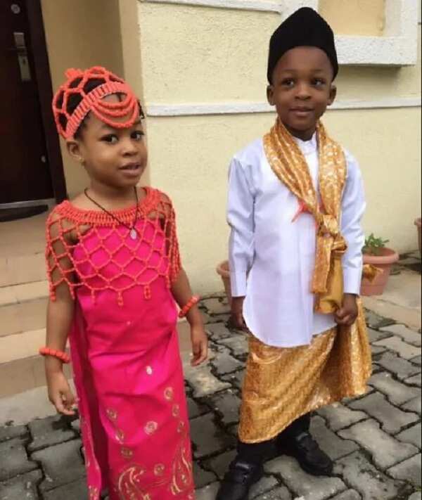 Igbo crimson wrapper for girl
