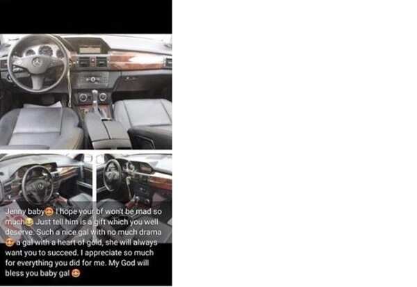 Nigerian man buys a Benz for his ex-girlfriend, says she stood by him when he had nothing