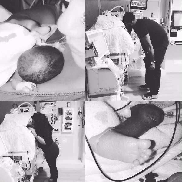 Awww! Father practices Kangaroo care for son born 16 weeks earlier than set date (photos)