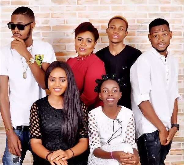 Regina Daniels and family