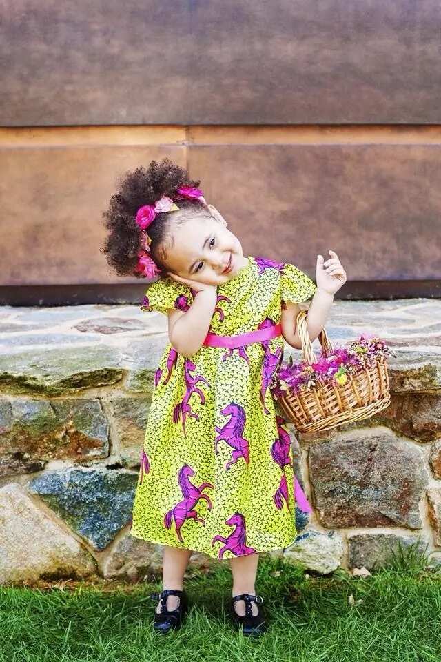 Ankara dress with wings for baby girl