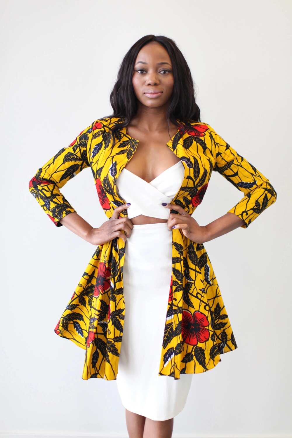 Yellow ankara jacket