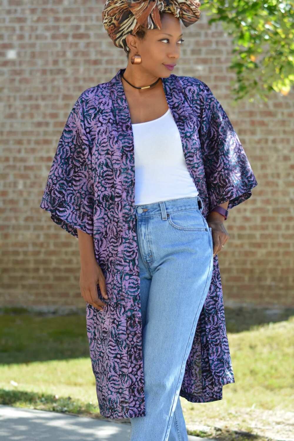 Kimono style with jeans