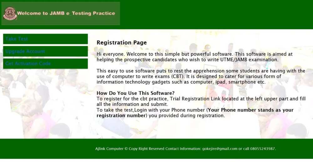 JAMB CBT software activation code: how to get it via the program
