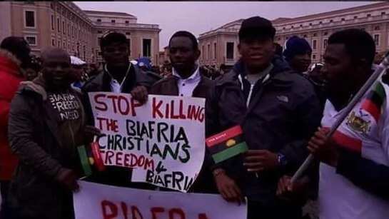 Biafrans storm Vatican City