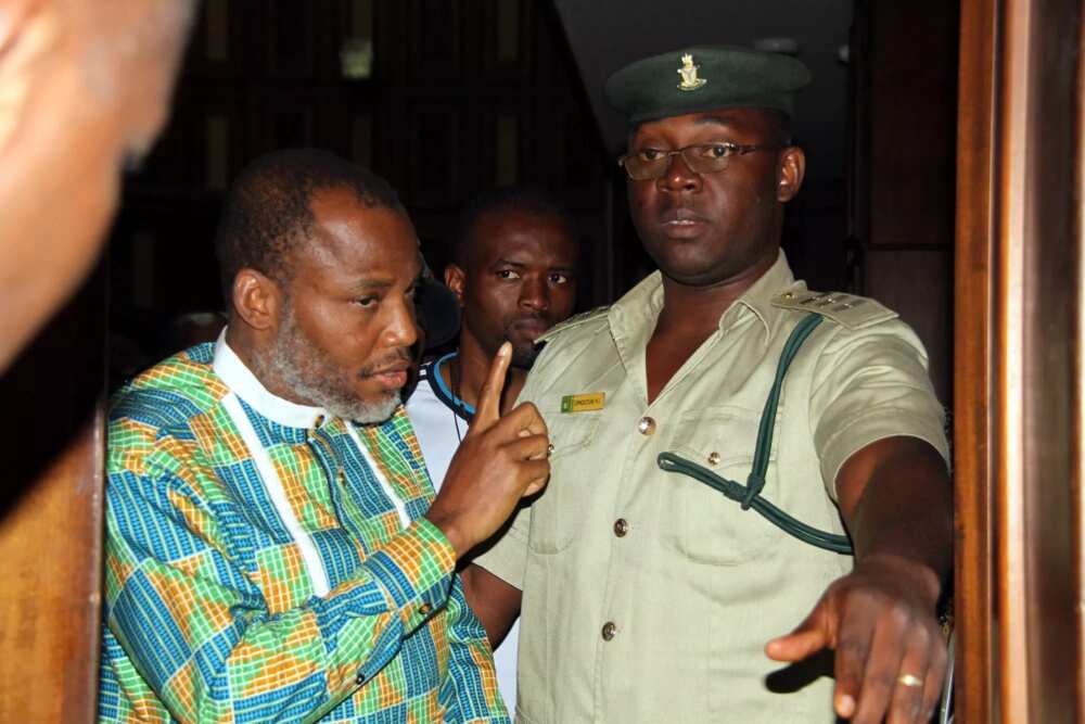 Nnamdi Kanu Appears In Court In New Attire
