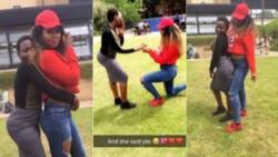 Nigerian lady breaks the norm, proposes to girlfriend (photos)