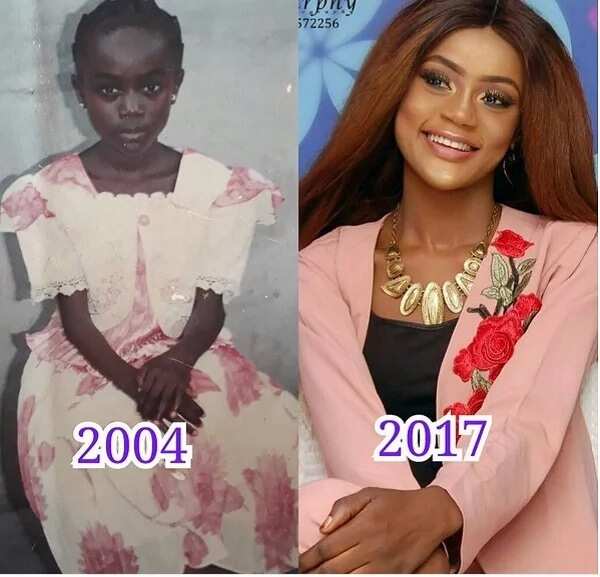 Nigerians react to this lady’s transformation photos after 13 years