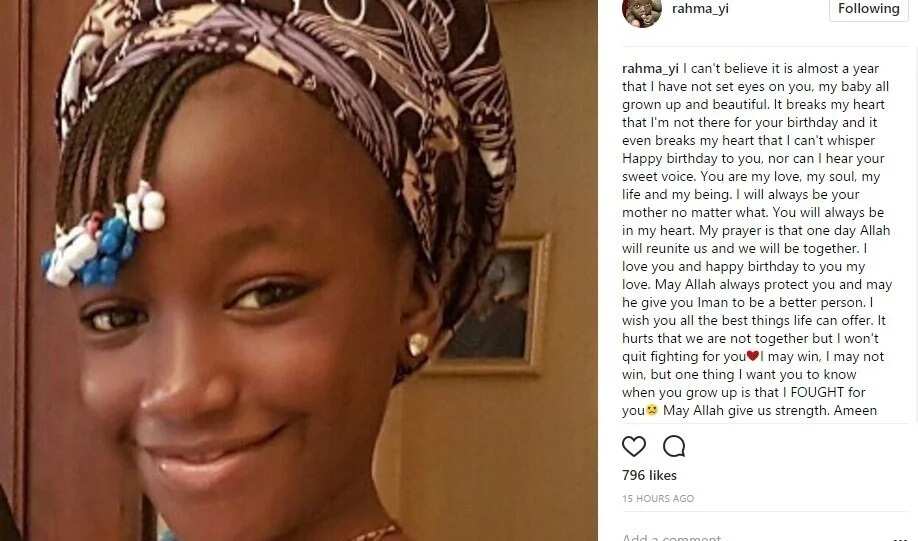 Rahma wrote a heart-breaking birthday message to her special daughter