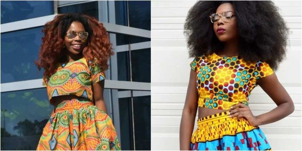 Ankara crop tops with skirts Ankara crop tops with skirts