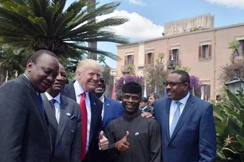 US president Donald Trump, others meet Osinbajo at G7 Summit in Italy (photos)