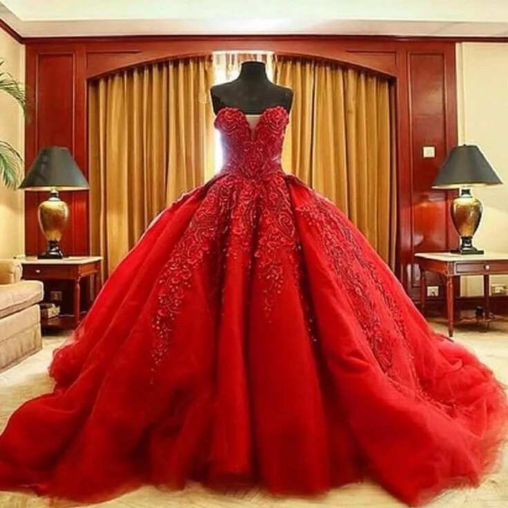 red wedding attire