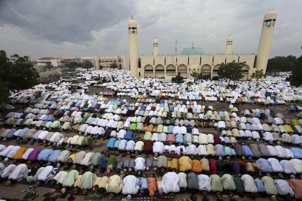 Muslims during service in Nigeria