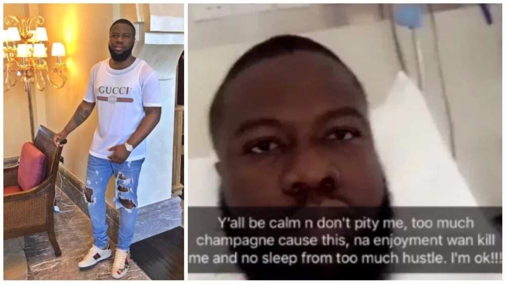 Millionaire Hushpuppi hospitalized, says it's because of 'too much enjoyment' (photos)