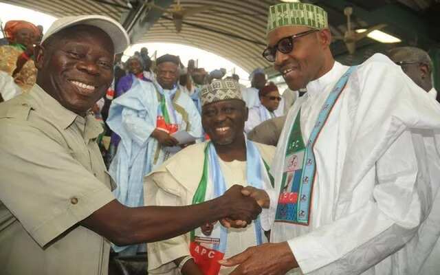 Oshiomhole pays courtesy visit to President Buhari