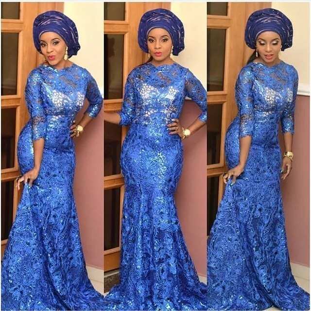French lace Aso Ebi