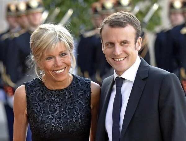 Emmanuel Macron and his wife