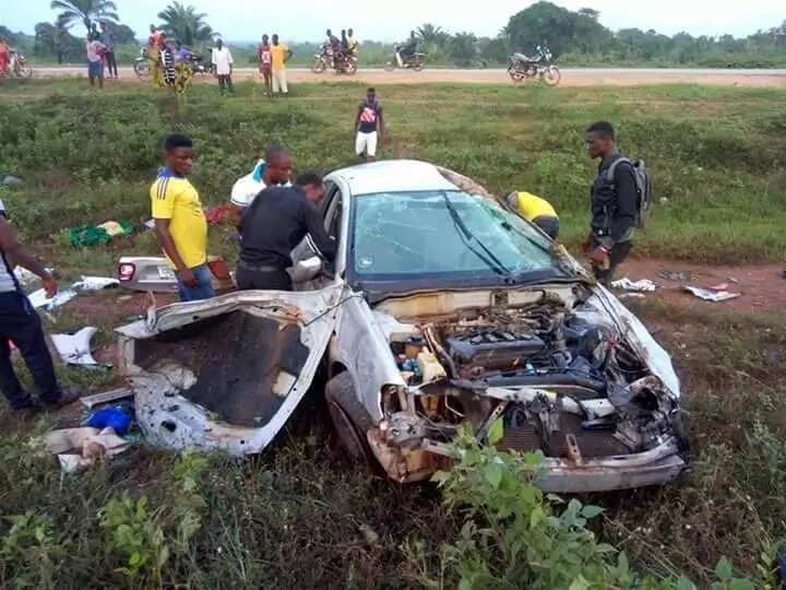 Reverend father, 4 others, survive after car somersaulted 3 times