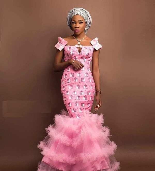 Pink Ankara Aso Ebi dress