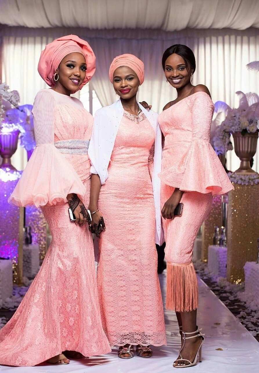 Peach lace clearance aso ebi styles