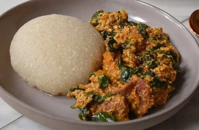 Eba and egusi soup recipe