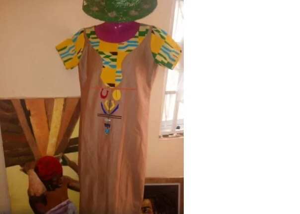 Talented Nigerian graduate makes beautiful local attires (photos, video)