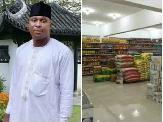 The gunmen shot the police guard before carting away money from the supermarket. Credit: Legit.ng