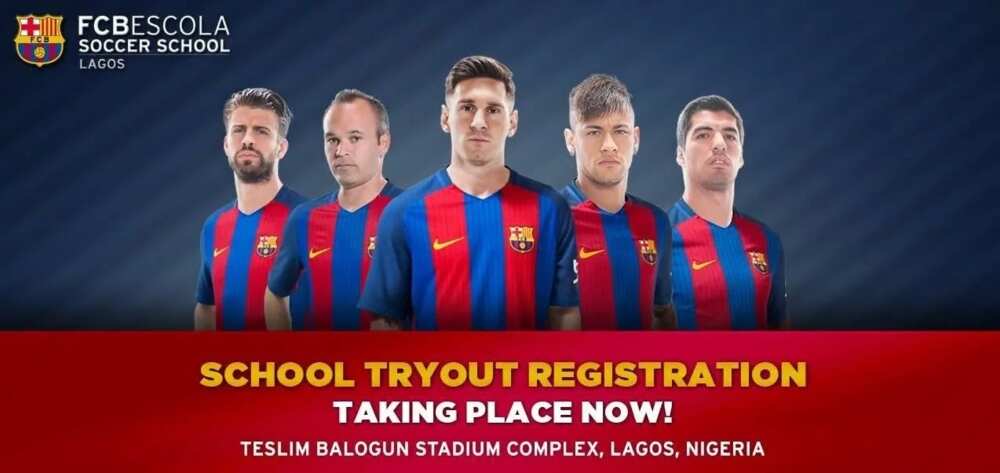 Registration for Barcelona football academy